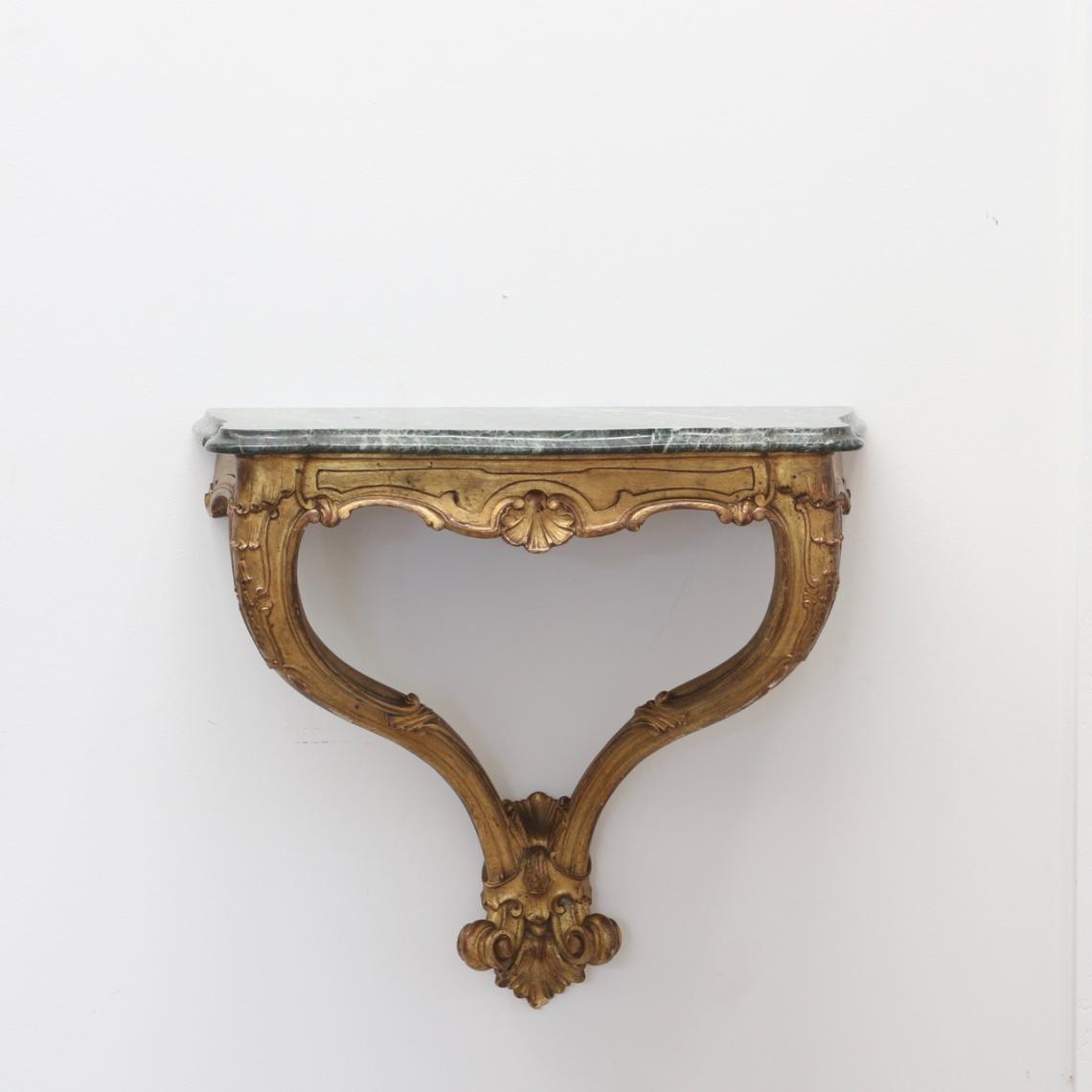 Pair of Gilt French Wall-Mounted Consoles